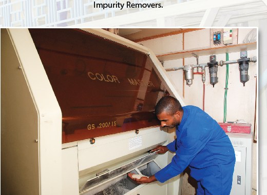 Sortex colour sorting